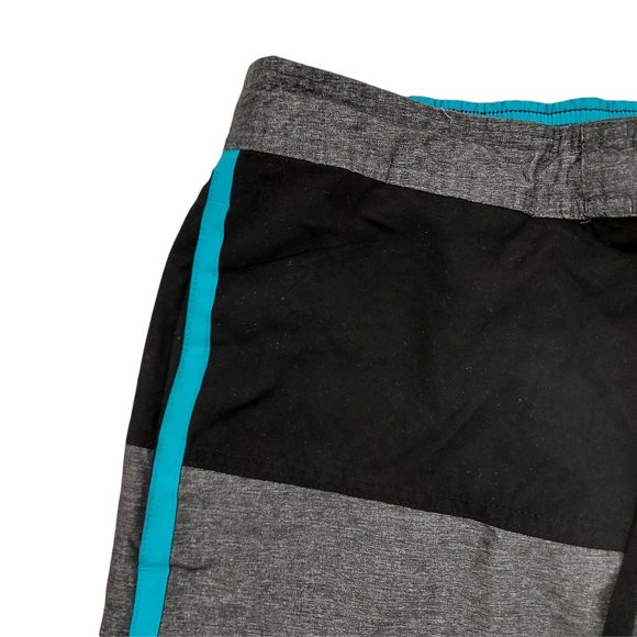 Speedo Shorts Mens Large Gray Black Swim Trunks Mesh Lined Beach Pool Summer - Picture 7 of 10